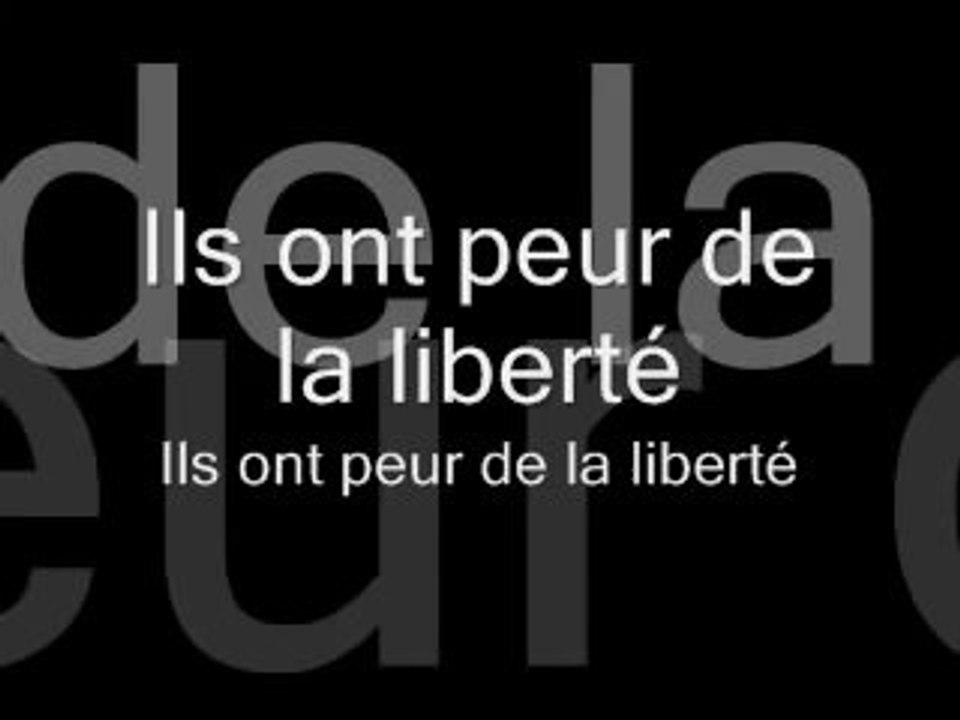Keny arkana Ils ont peur de la liberté