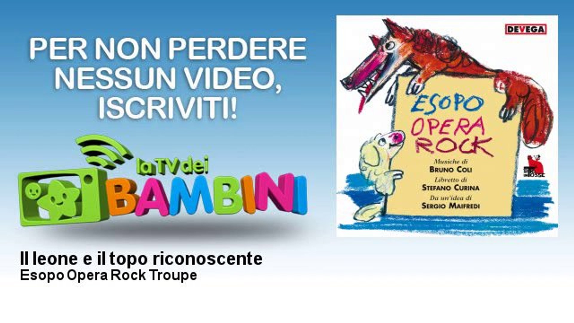 Esopo Opera Rock Troupe - Il leone e il topo riconoscente - Vidéo  Dailymotion