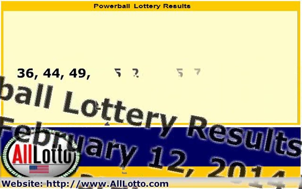 Powerball Lottery Drawing Results for February 12, 2014