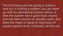 Choosing The Right System To Make Money Online
