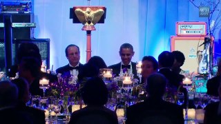 President Obama Toasts President Hollande USA - February 2014