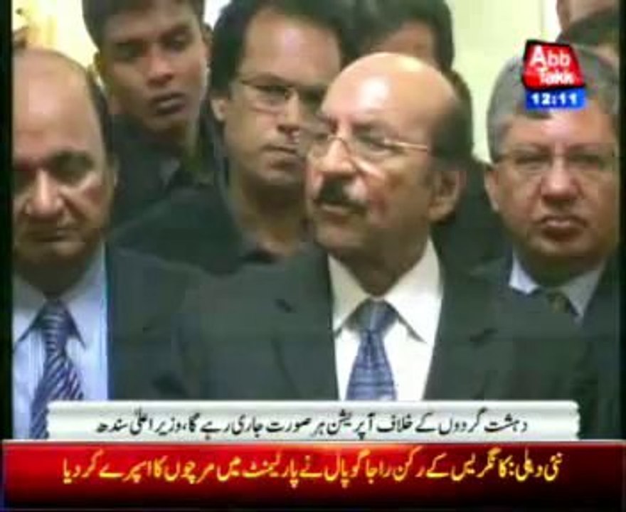 Qaim Ali Shah on Police Van Attack