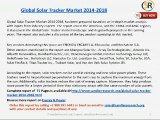 Global Solar Tracker Market 2014-2018