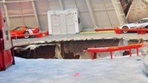 CCTV: Sinkhole swallows eight rare Corvettes at car museum