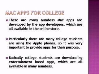 Mac Apps For College