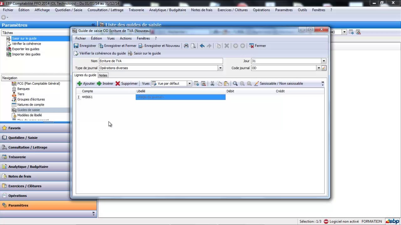 Tutoriel La saisie guidée sur EBP Comptabilité Open Line