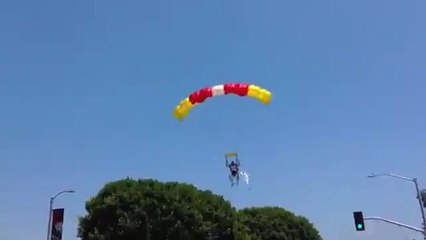 Parachuting into a Parade