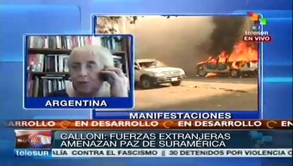 Derecha venezolana declara guerra de baja intensidad a Estado: Calloni