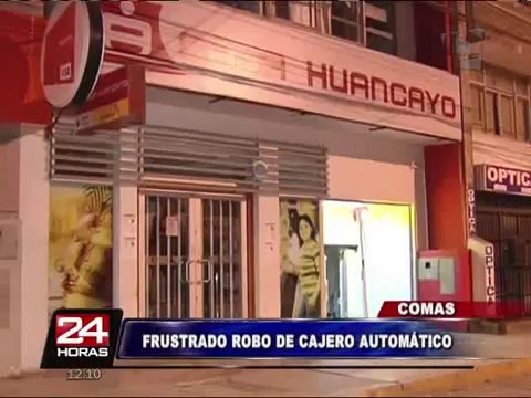 Banda de delincuentes intentaron robar cajero automático en Comas