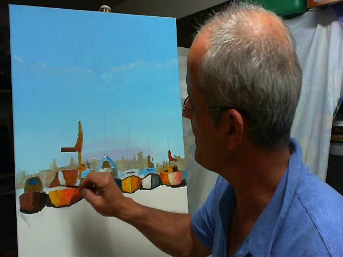 Lezione di pittura acrilica su tela 50x70 (Riflessi sull'acqua) - Video  Dailymotion