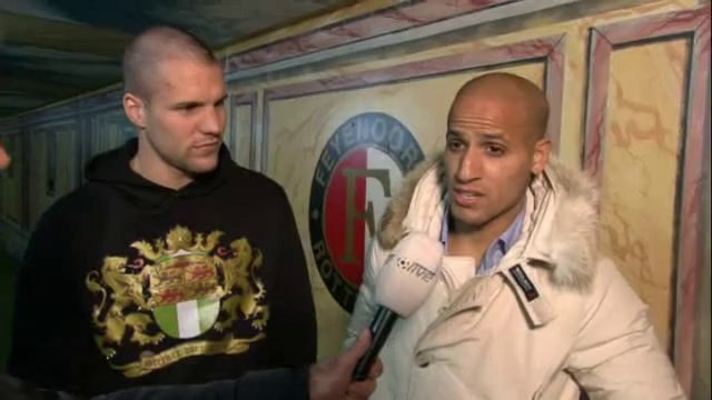 11-11-2012 Vlaar en El Ahmadi vooraf aan Feyenoord - Roda JC