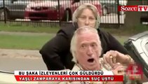 Yaşlı adam zamparalık yaparken karısına yakalandı