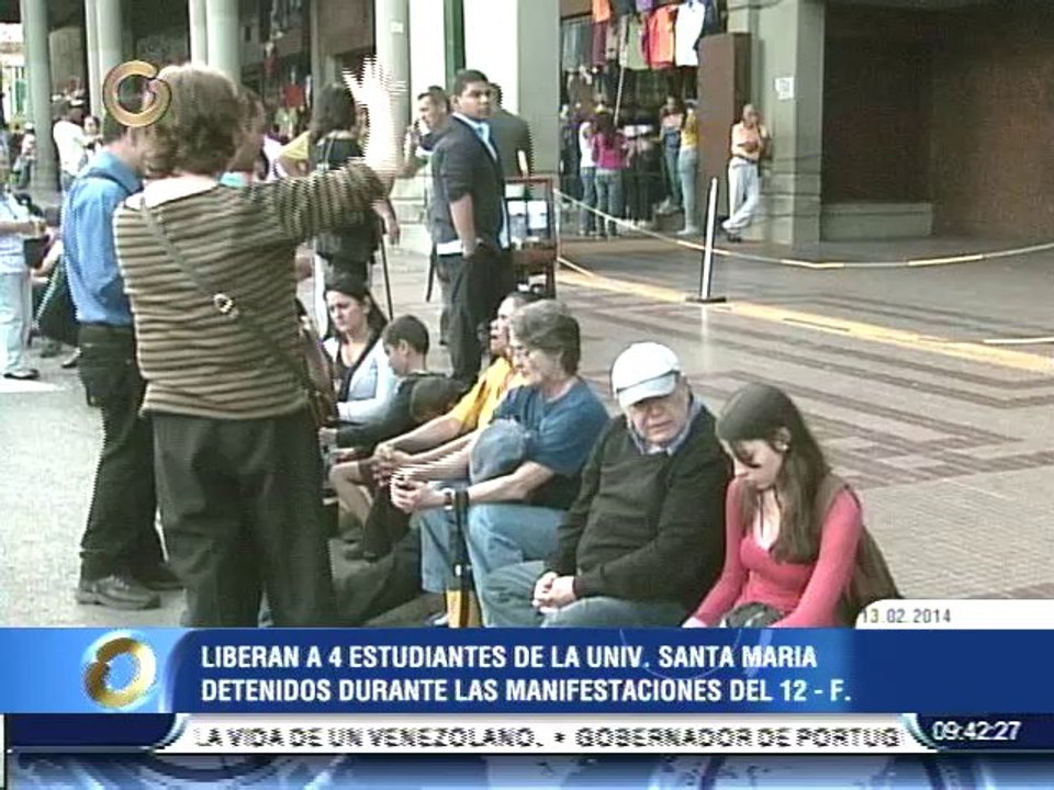 11 estudiantes han sido liberados tras detención en manifestaciones en Caracas