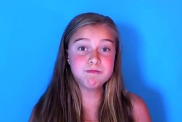 A strange talent girl singing with your mouth closed