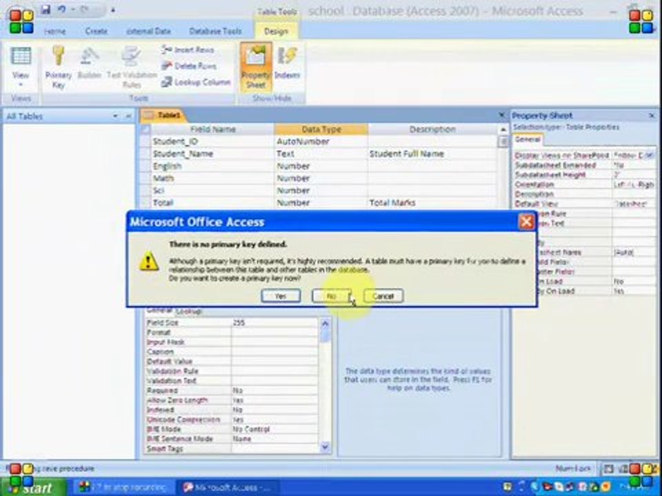 MS Access 2007 Part3 - free Tutorial Urdu and Hindi language by Microsoft Office