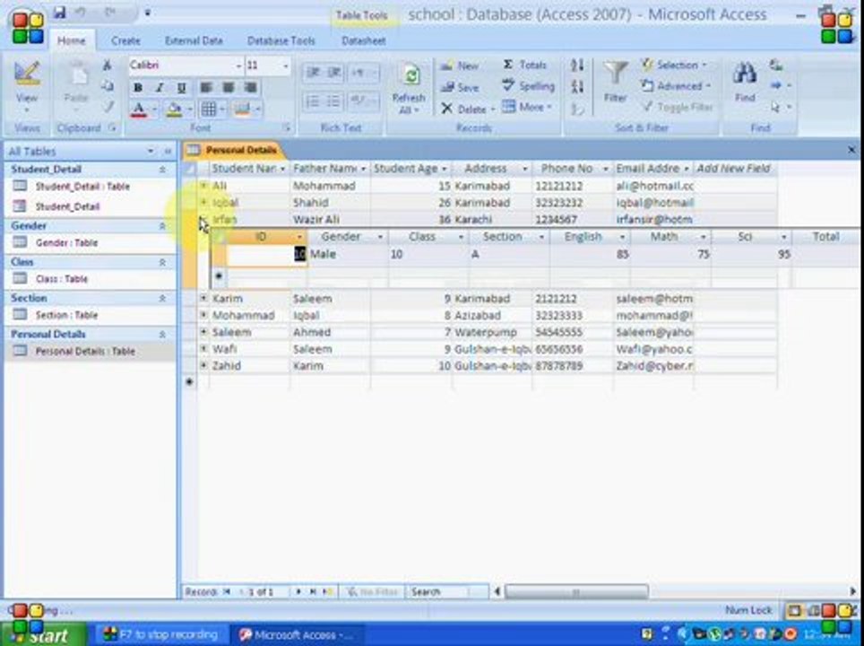 MS Access 2007 Part14 - free Tutorial Urdu and Hindi language by Microsoft Office