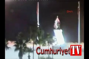 İskenderun'daki deprem anı böyle görüntülendi