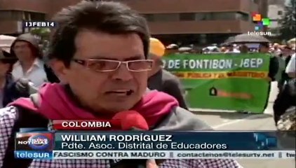 Profesores colombianos denuncian falta de asistencia del gobierno