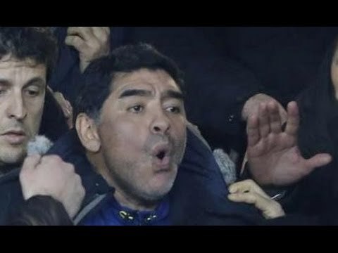 Napoli-Roma - L'arrivo di Maradona al San Paolo -2- (12.02.14)