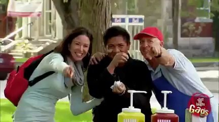 Sexy Brunette's Shirt Gets Splattered