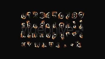 Flame Title II - lowercase letters - After Effects Template