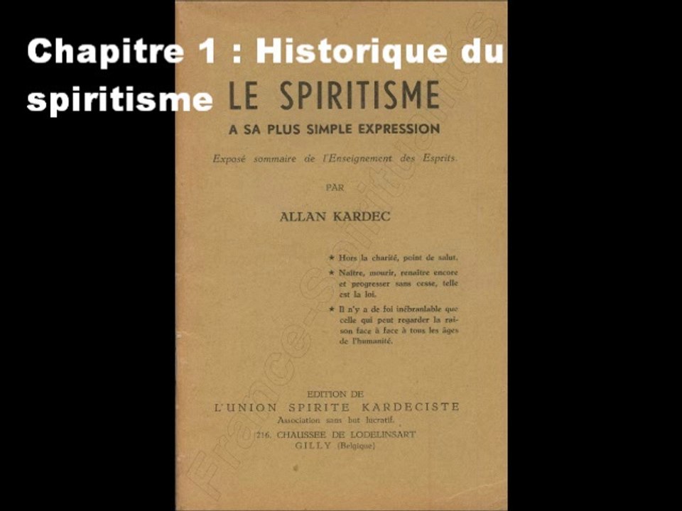 Le Spiritisme à sa plus simple expression (Livre Audio) Allan KARDEC 1/2