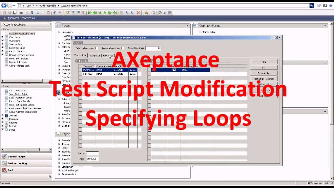 AXeptance Regression Testing with Microsoft Dynamics AX