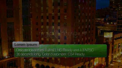 Delicate Lower Thirds - After Effects Template