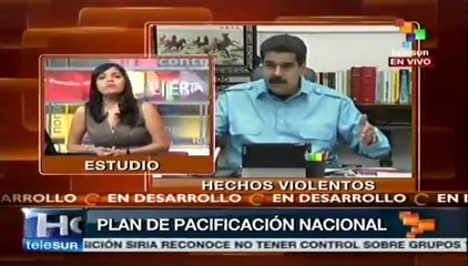 Gobierno de Venezuela activa plan de pacificación nacional