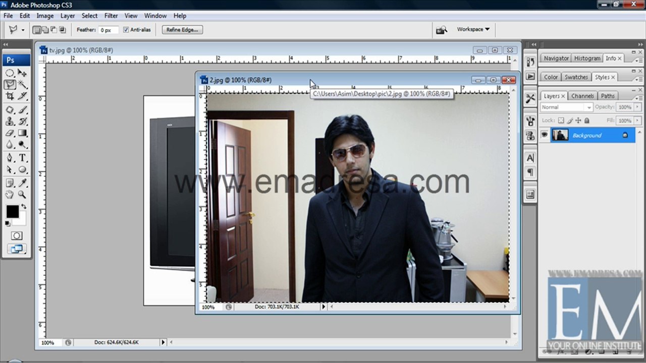 Past Past into Basic Photoshop Urdu Hindi Tutorials by Emadresa