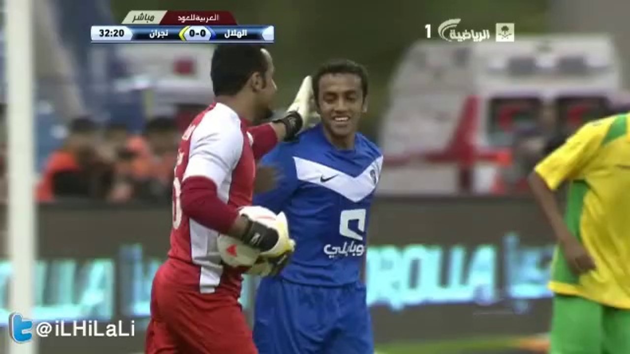 لمسات #محمد_الشلهوب مباراة #الهلال_نجران | اياب الدوري السعودي 2014