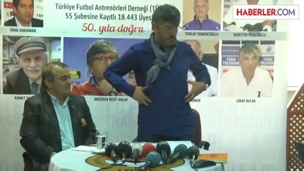 Eski Trabzonspor Teknik Direktörü Akçay'ın Basın Toplantısı