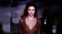 Kendall Jenner Flaunts Sheer Top On The Runway