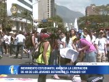 Estudiantes cierran avenida Francisco de Miranda en ambos sentidos