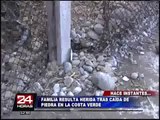 Familia resulta herida tras nuevo deslizamiento de rocas en la Costa Verde
