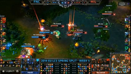 LCS EU W5D2 Game 2 FNC vs MIL
