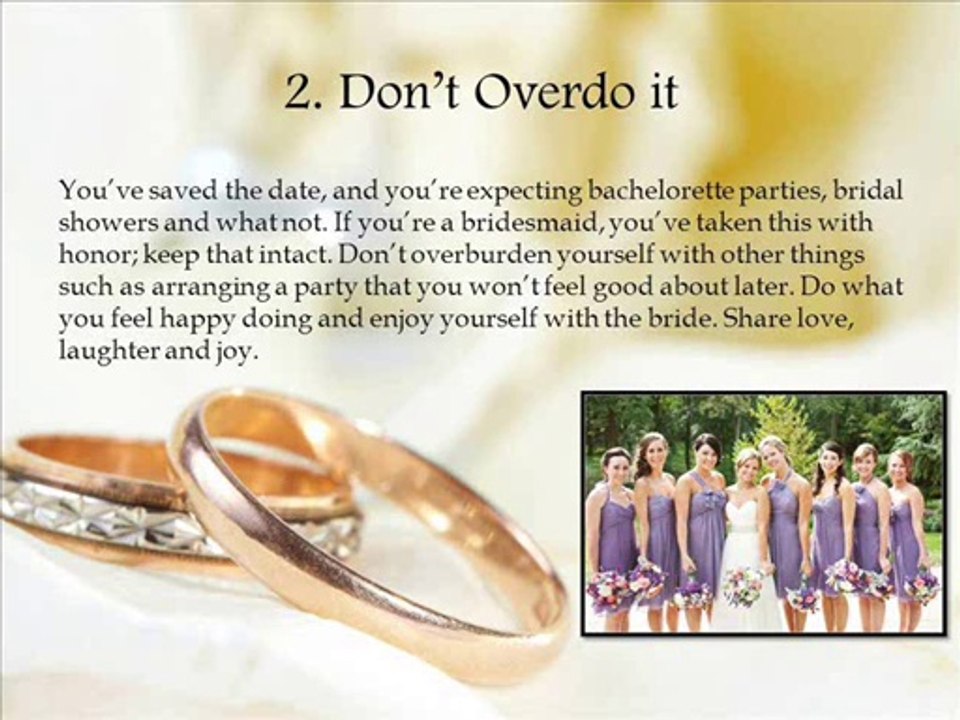 Tips to be The Best Summer Bridesmaid without Going Broke