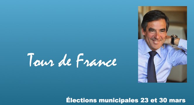 Tour de France - François Fillon soutient les candidats de la droite et du centre, municipales J-22