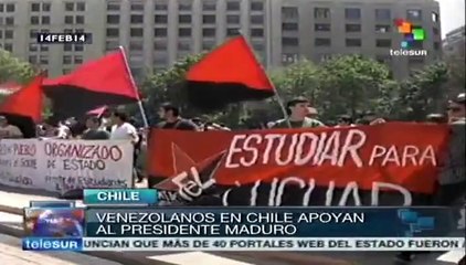 Venezolanos en Chile expresaron apoyo al presidente Maduro