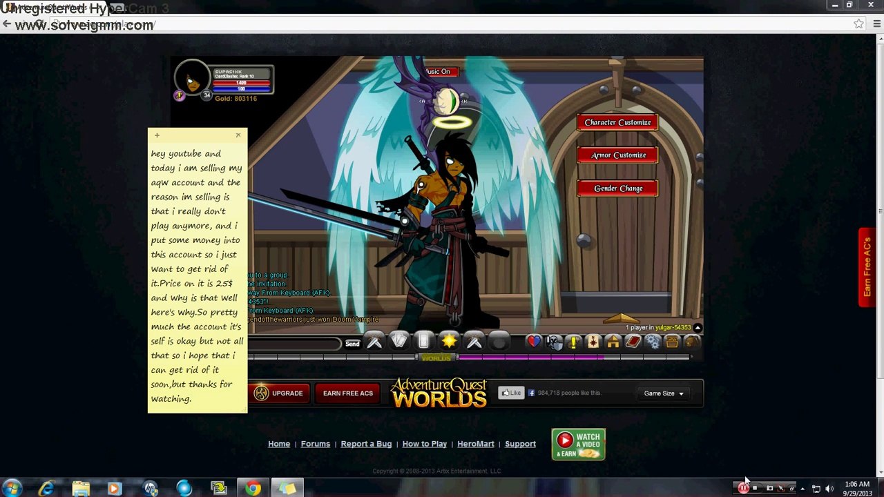 PlayerUp.com - Buy Sell Accounts - Aqw Account For Sale(1)