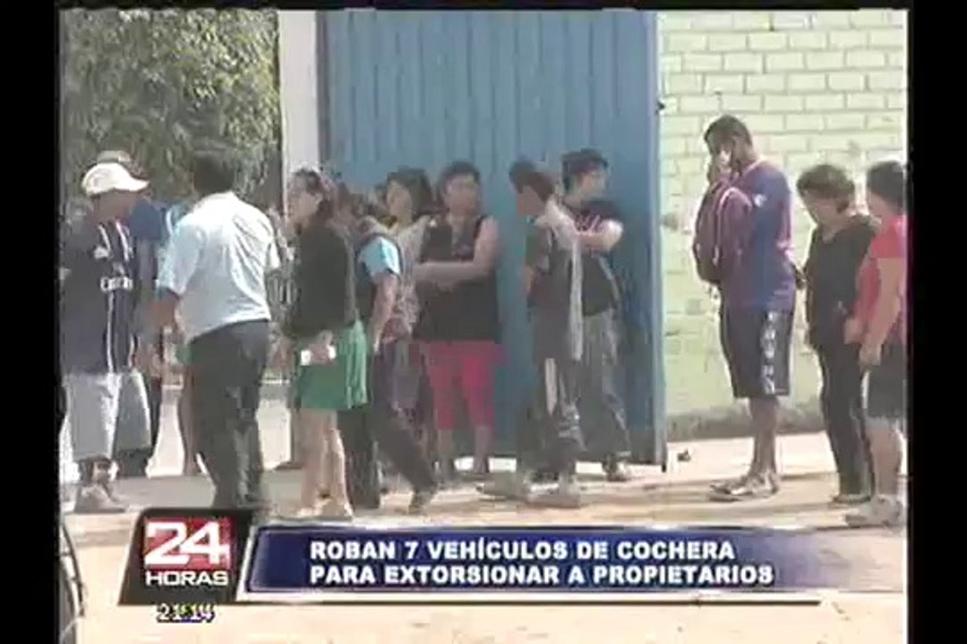 Callao: delincuentes fuertemente armados roban siete vehículos de cochera