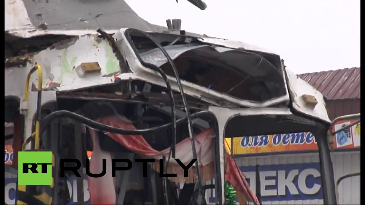 GRAPHIC: Aftermath of deadly blast on trolley bus in Volgograd