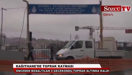 Download Video: Kağıthane'de toprak kayması