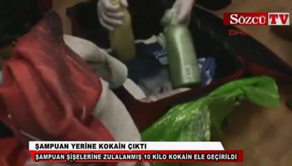 Şampuan yerine kokain çıktı