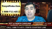 North Carolina Tar Heels vs. Pittsburgh Panthers Pick Prediction NCAA College Basketball Odds Preview 2-15-2014