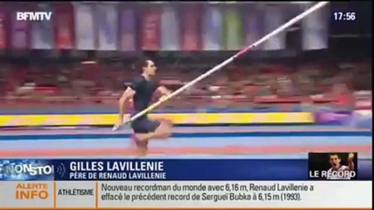 Renaud Lavillenie bat le record du monde en salle avec 6m16 (15-02-2014)