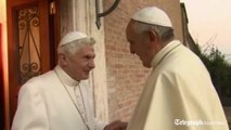 Pope Francis makes visit to Pope Emeritus Benedict XVI for Christmas
