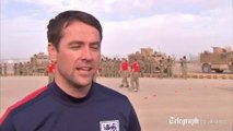 Michael Owen launches UK-Afghan football partnership in Camp Bastion