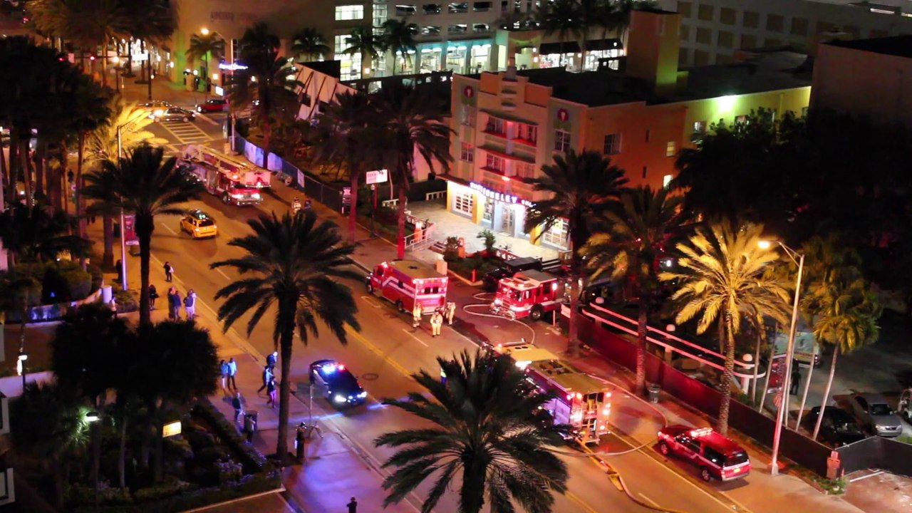 Valentine's Day Fire on Lincoln Road, Miami Beach