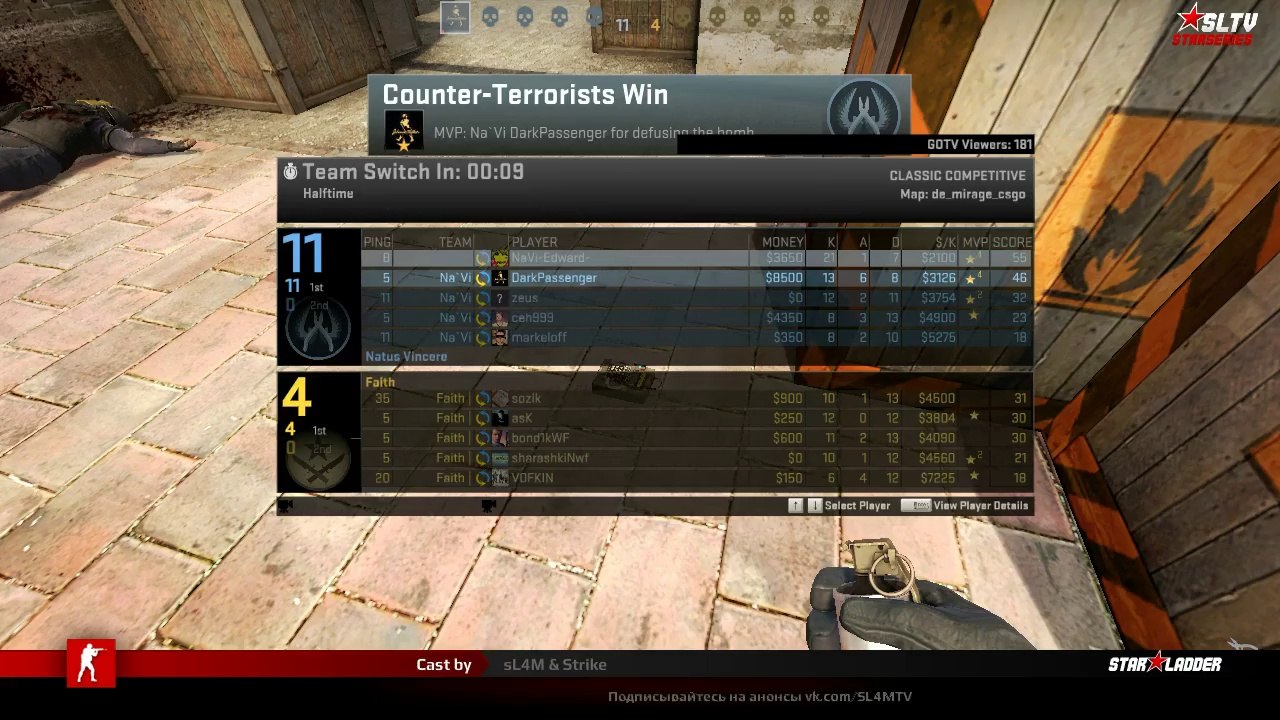 SLTV StarSeries V - Na`Vi vs. Faith @ mirage_csgo